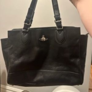 Vivienne Westwood Black Work Laptop Bag Satchel Tote